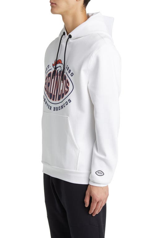 Shop Hugo Boss Boss X Nfl Touchback Graphic Hoodie In Denver Broncos White
