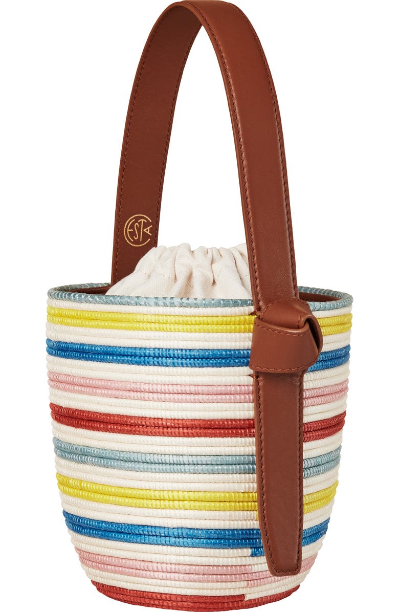 La Ligne x Cesta Lunch Pail Straw Handbag, Alternate, color,