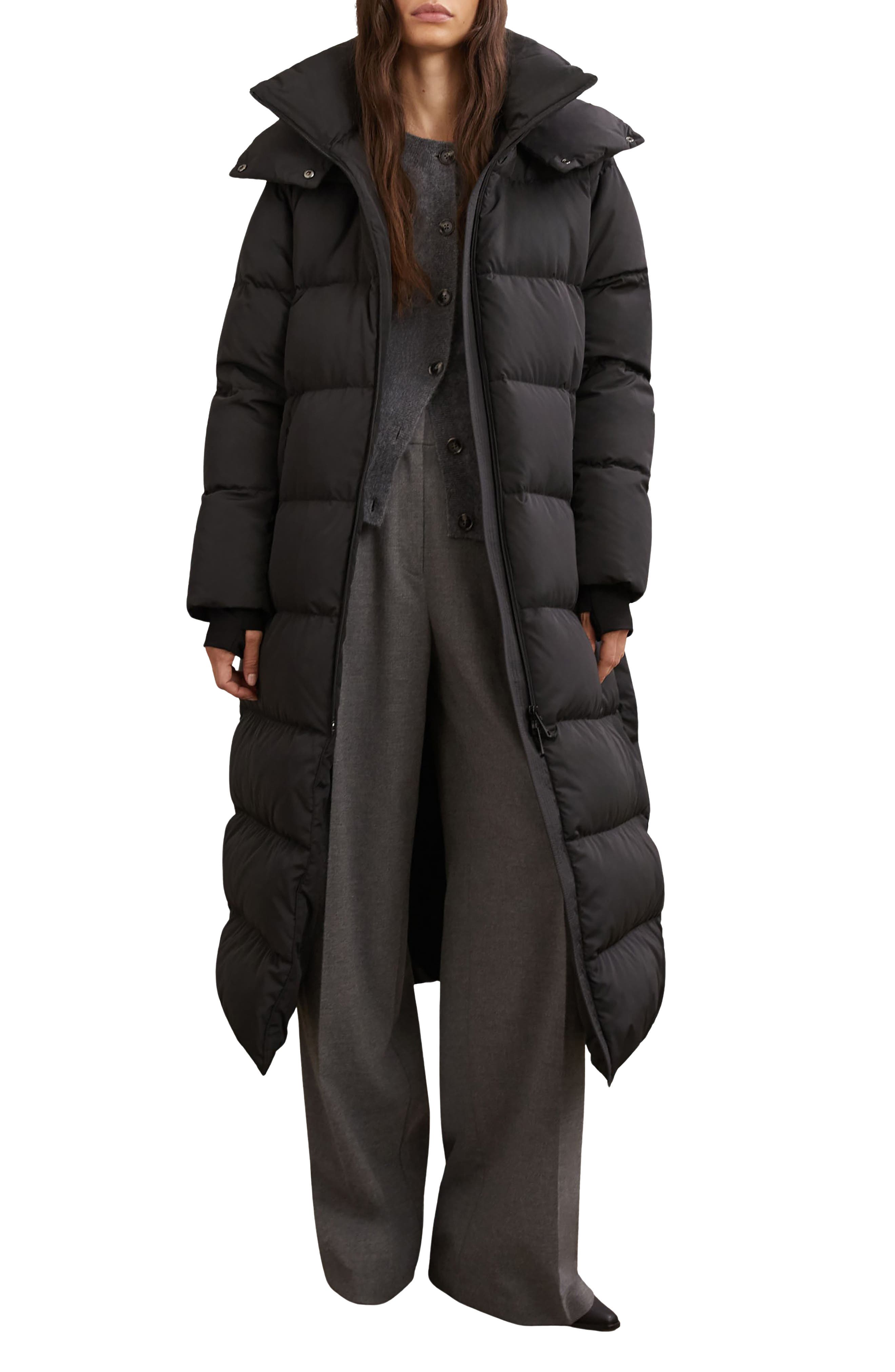 Colette Longline Puffer Coat with Removable Hood