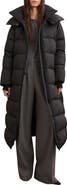 Reiss Colette Longline Puffer Coat with Removable Hood