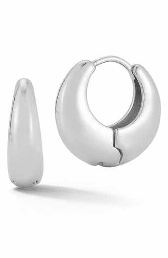 Domed Huggie Hoop Earrings