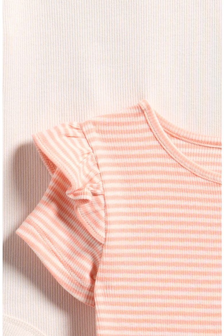 Pack of 3 Assorted Stretch Organic Cotton Bodysuits, Alternate, color, PINK WHITE GREY