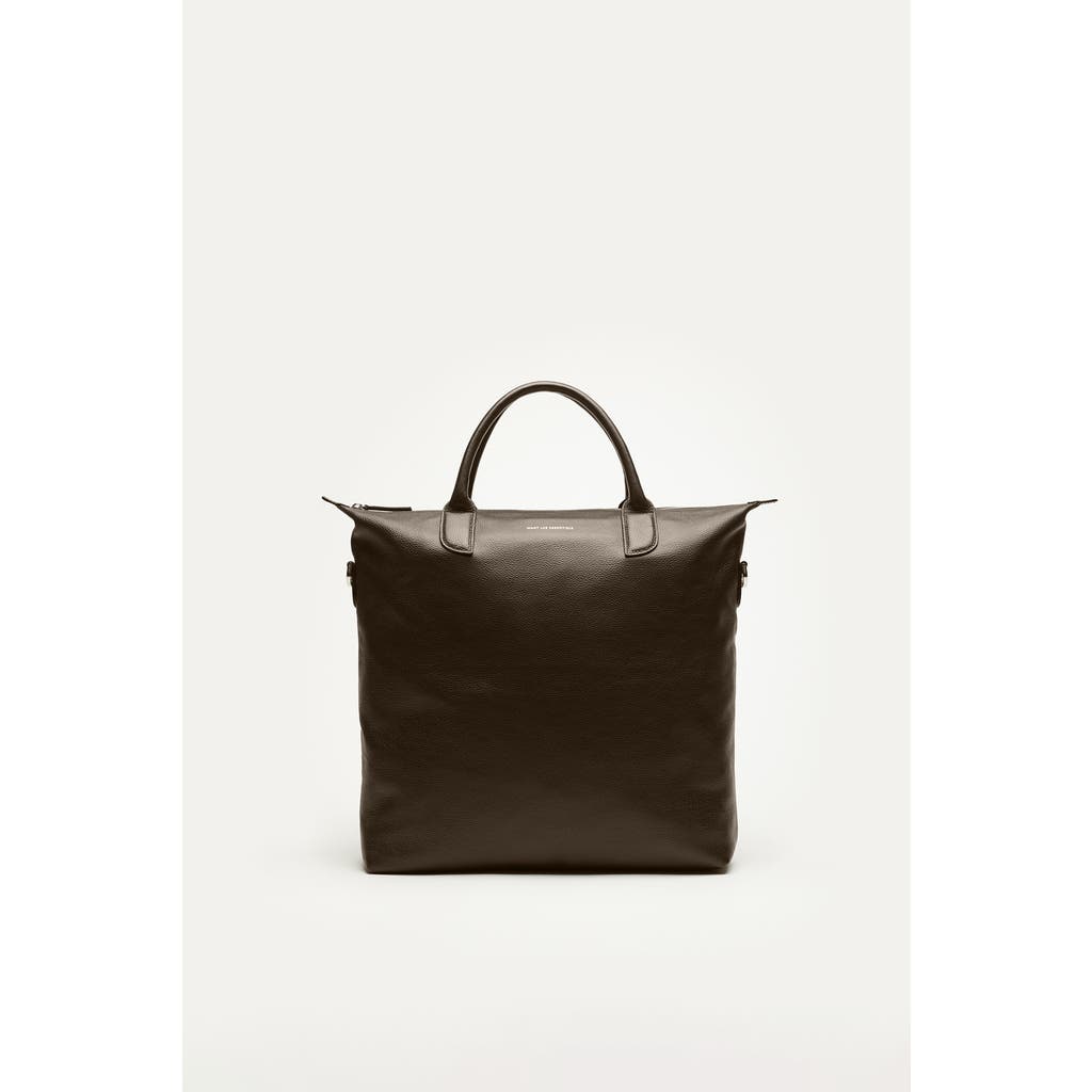 Want Les Essentiels De La Vie Want Les Essentiels O'hare Pebble-grained Leather Tote In Dark Brown