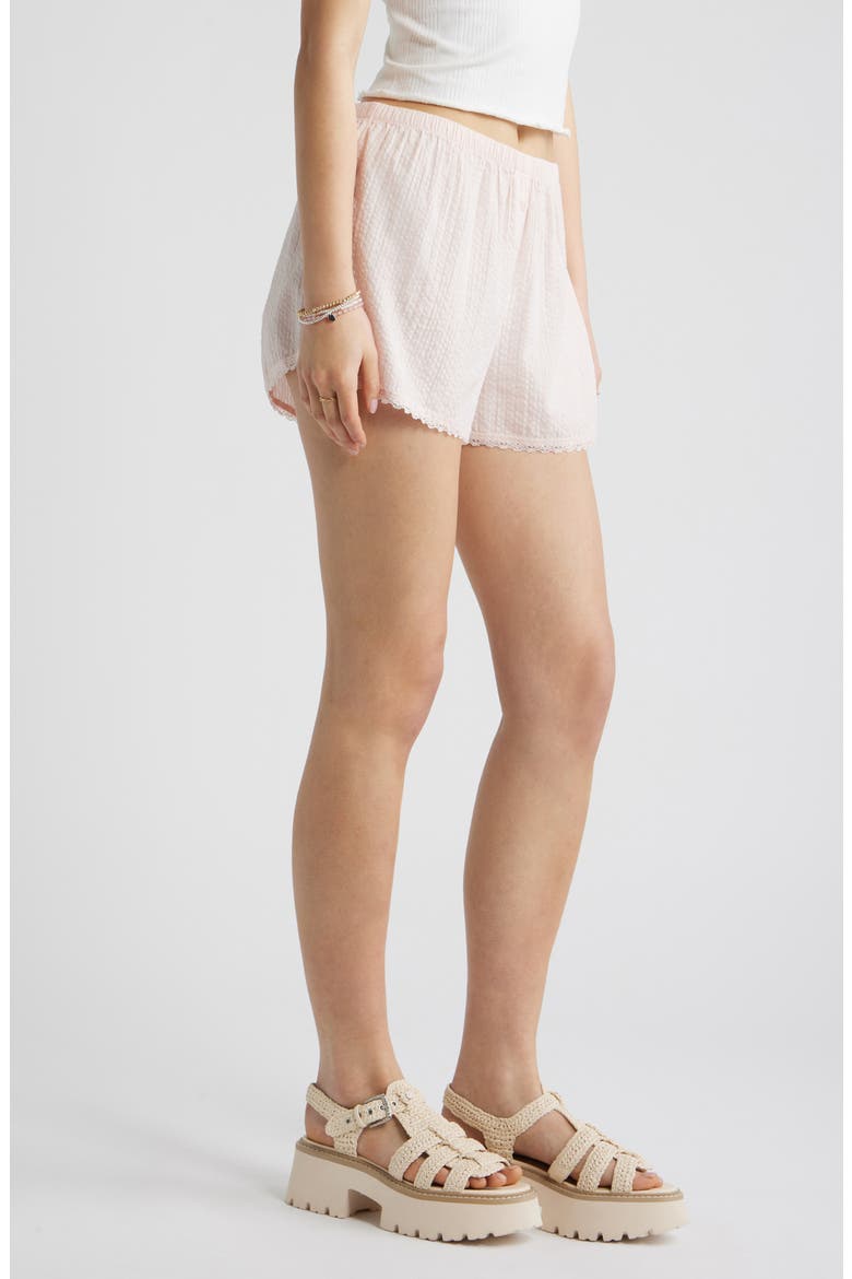 Cotton Seersucker Boxer Shorts, Alternate, color, PINK BALM