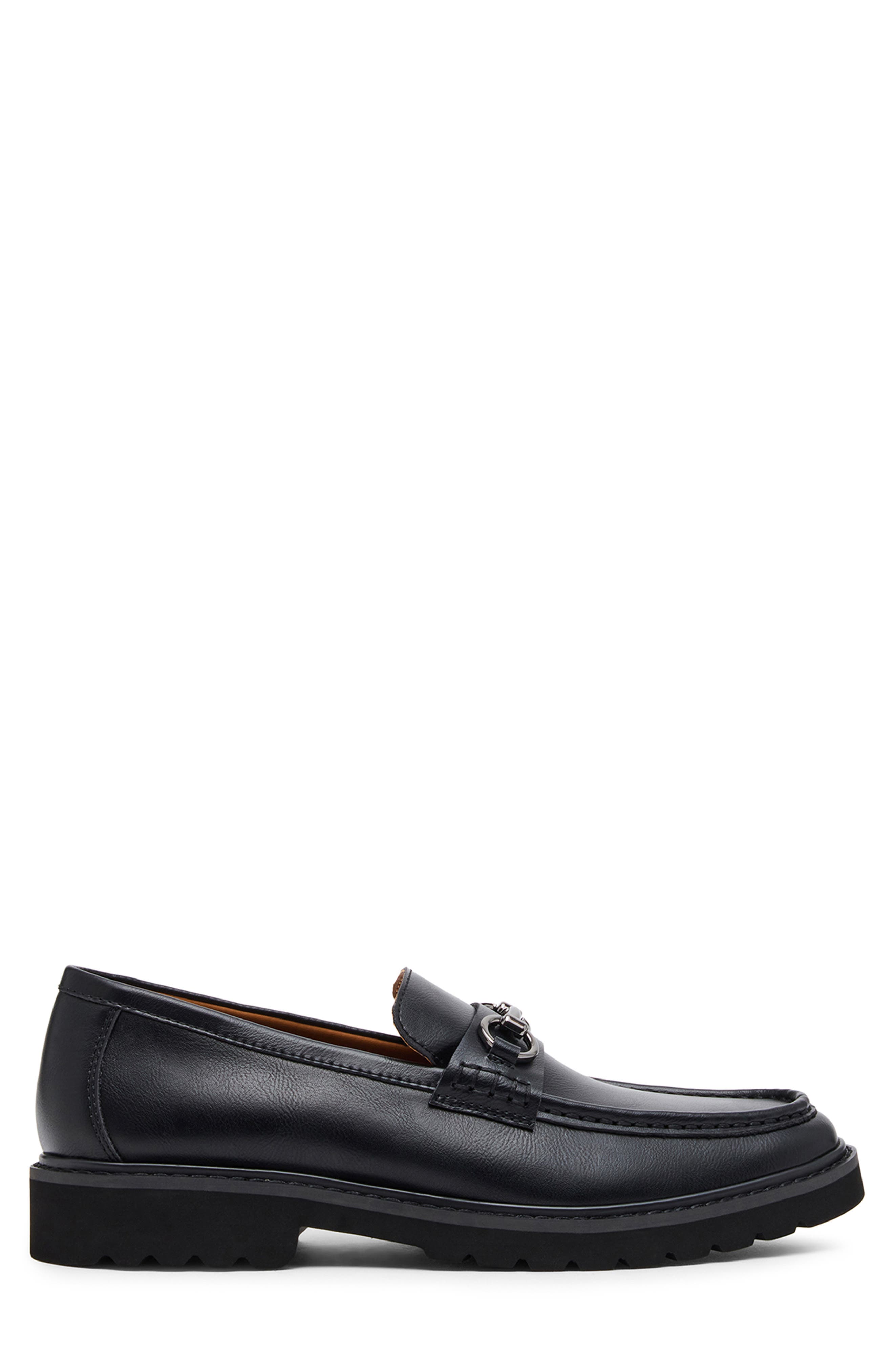 Marnald Faux Leather Loafer, Alternate, color, BLACK