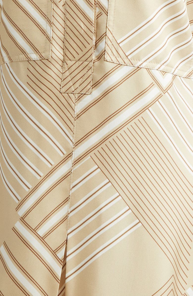 Veronica Beard Pryce Border Print Long Sleeve Silk Blend Shirtdress, Alternate, color, 