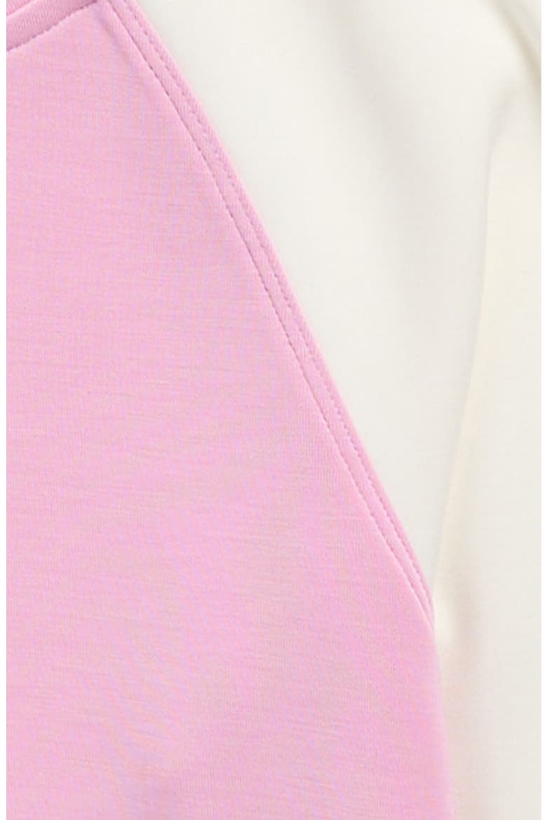 Kids' Cloud Luxe Colorblock Sweatshirt, Alternate, color, PINK IVORY