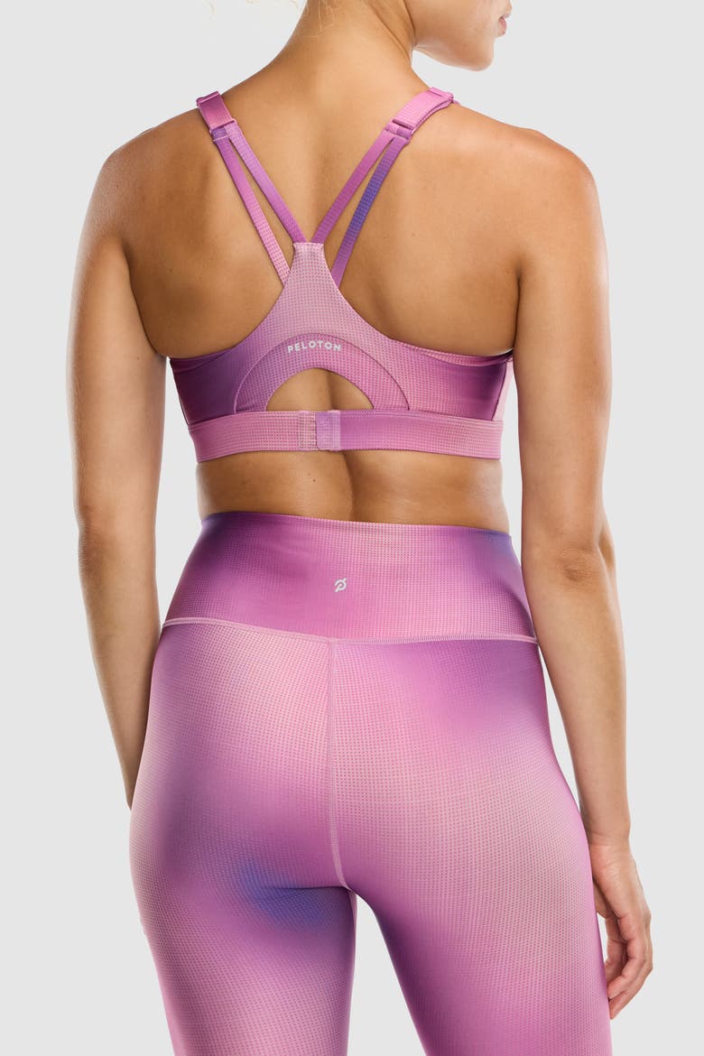 Endurance Light High Neck Bra, Alternate, color, Ombre Dot