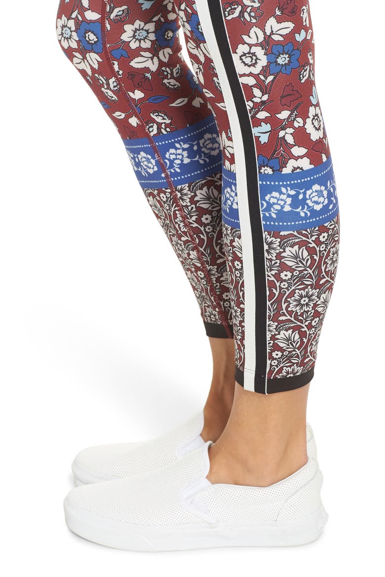 Whimsy Bi Striped Leggings, Alternate, color, DEEP GARNET