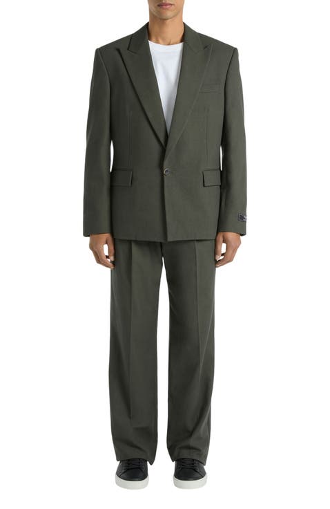 Cotton twill 1-button jacket