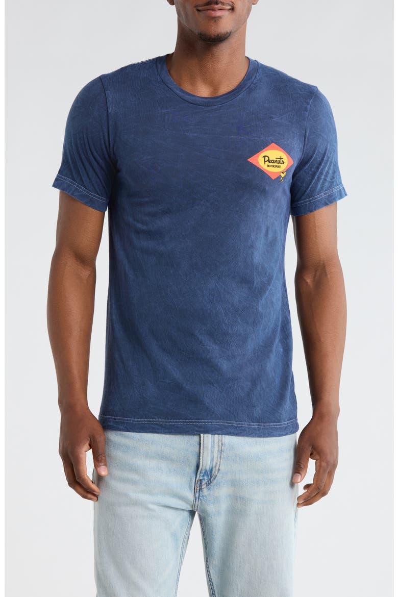 Peanuts Motorsports Graphic Tee, Main, color, NAVY