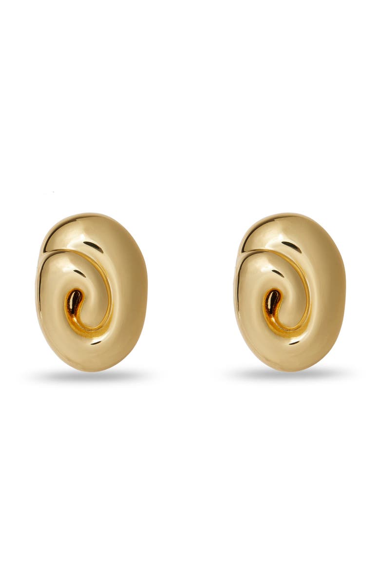Lele Sadoughi Spiral Dome Clip-On Earrings, Main, color, Gold 720