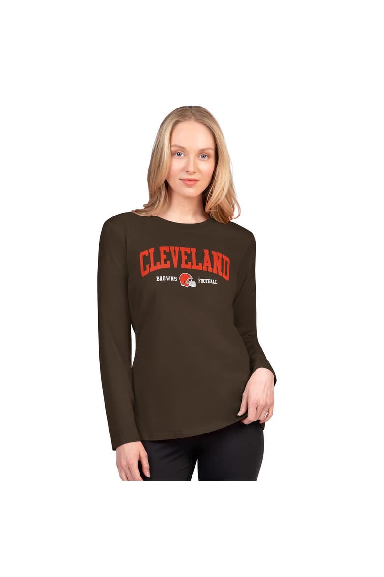 Women's G-III 4Her by Carl Banks  Brown Cleveland Browns Best Play Long Sleeve T-Shirt, Main, color, Brown