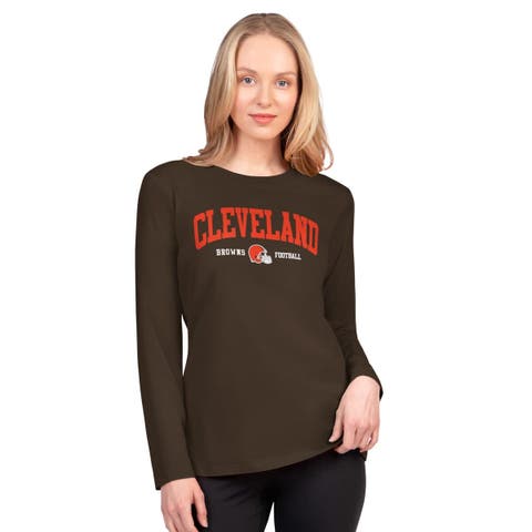 Women's G-III 4Her by Carl Banks  Brown Cleveland Browns Best Play Long Sleeve T-Shirt