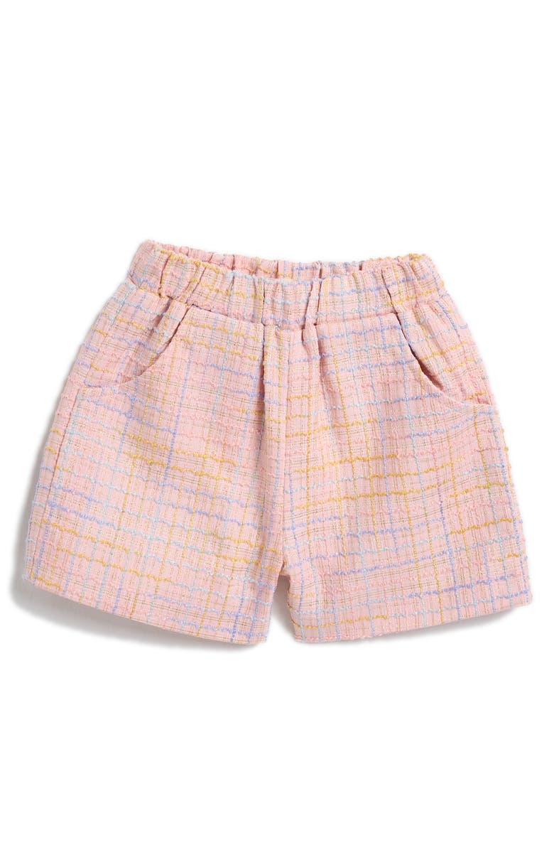 Doe A Dear Kids' Plaid Tweed Shorts, Main, color, 