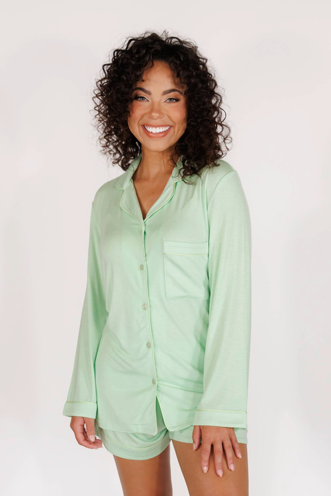 Long Sleeve & Short Pajama Set