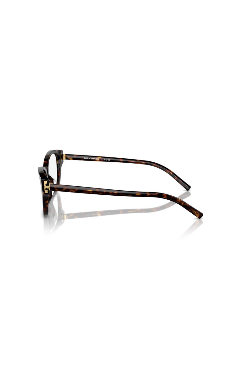 Tory Burch 52mm Rectangle optical glasses, Alternate, color, Tortoise