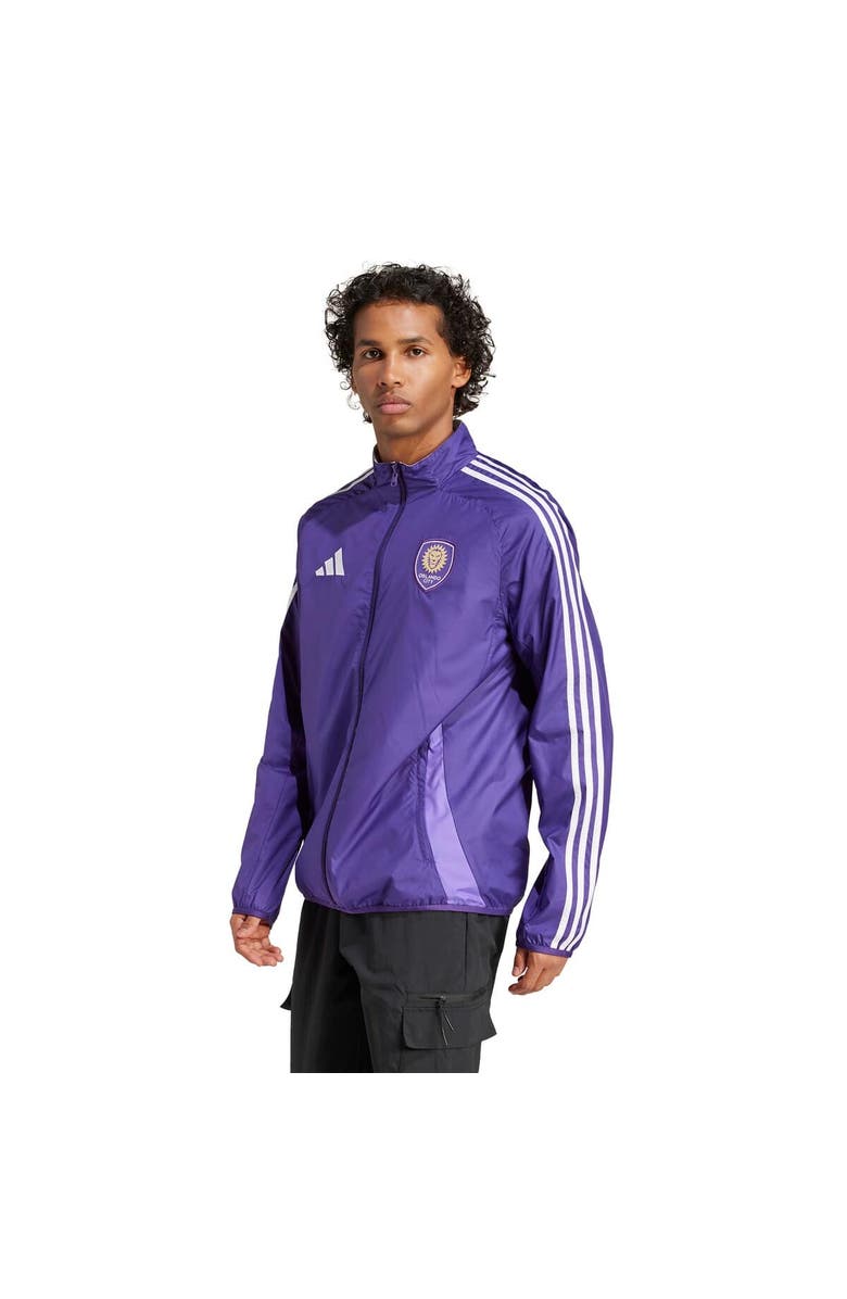 adidas Men's adidas Purple/White Orlando City SC 2025 Anthem Reversible Full-Zip Jacket, Alternate, color, Purple