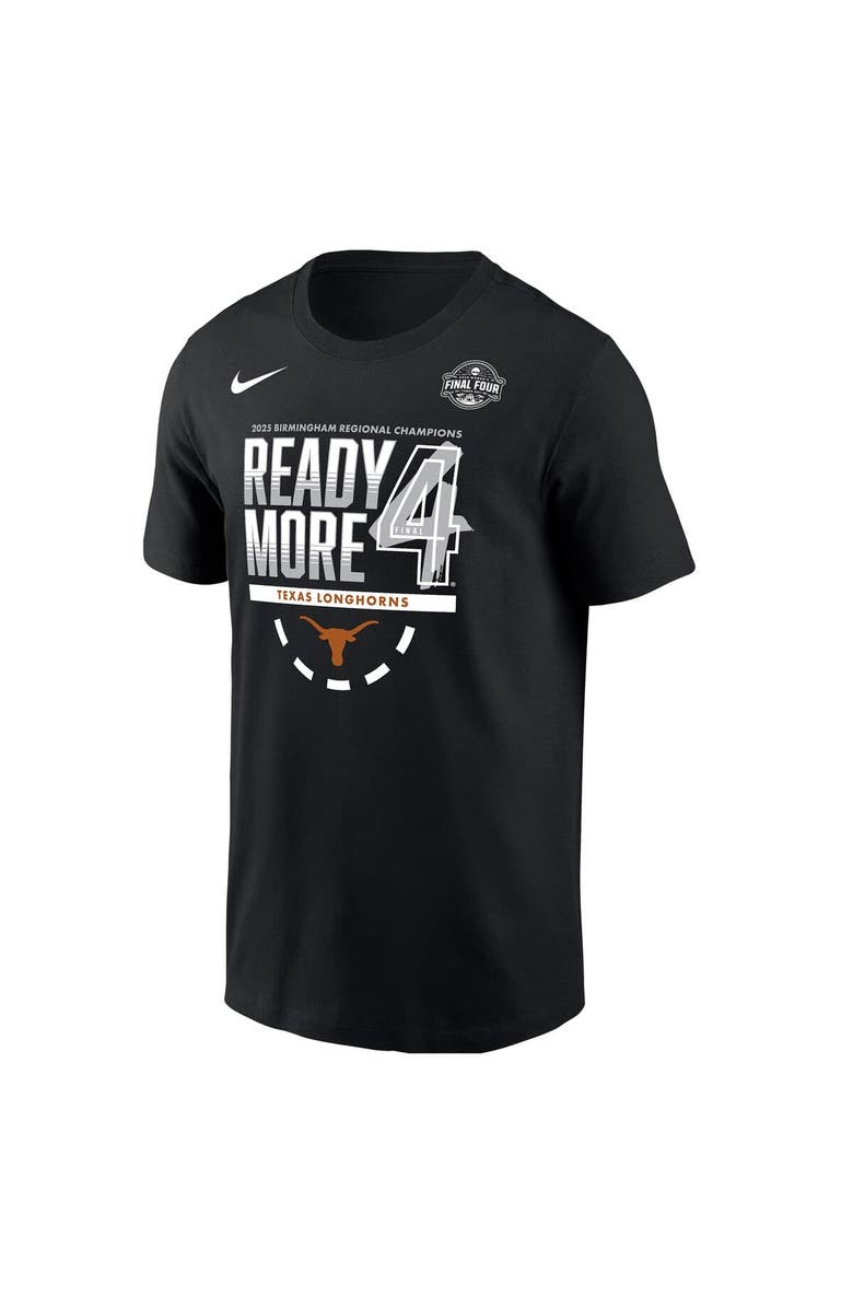 Nike Men's Nike Black Texas Longhorns 2025 NCAA Women's Basketball Tournament March Madness Final Four Regional Champions Locker Room T-Shirt, Alternate, color, 