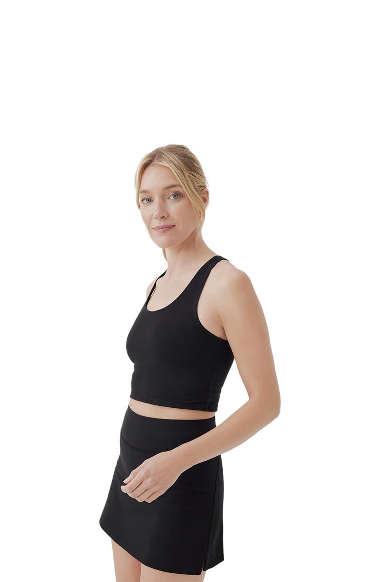 Pact On the Go-To Crop Tank Made with Organic Cotton, Alternate, color, Black