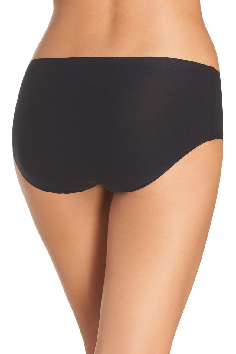 Soft Stretch Seamless Hipster Panties, Alternate, color, BLACK