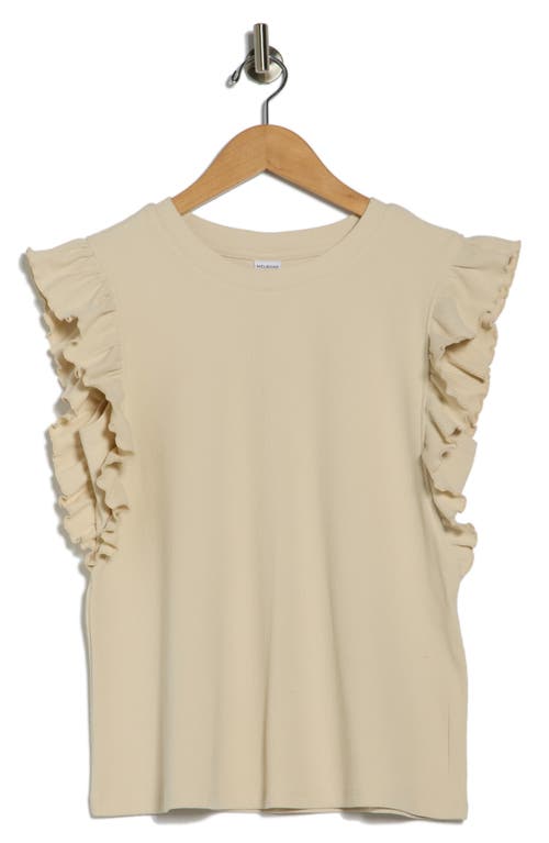 Melrose And Market Ruffle Cap Sleeve Top In White