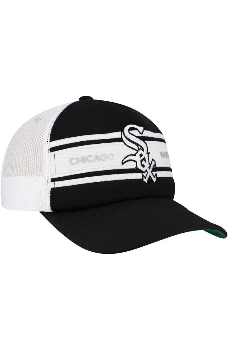 Mitchell & Ness Men's Black Chicago White Sox Sideline Trucker Adjustable Hat, Alternate, color, Black