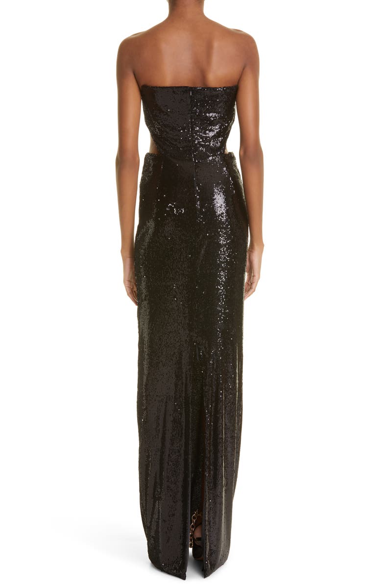 Et Ochs Ava Sequin Strapless Cutout Gown, Alternate, color,