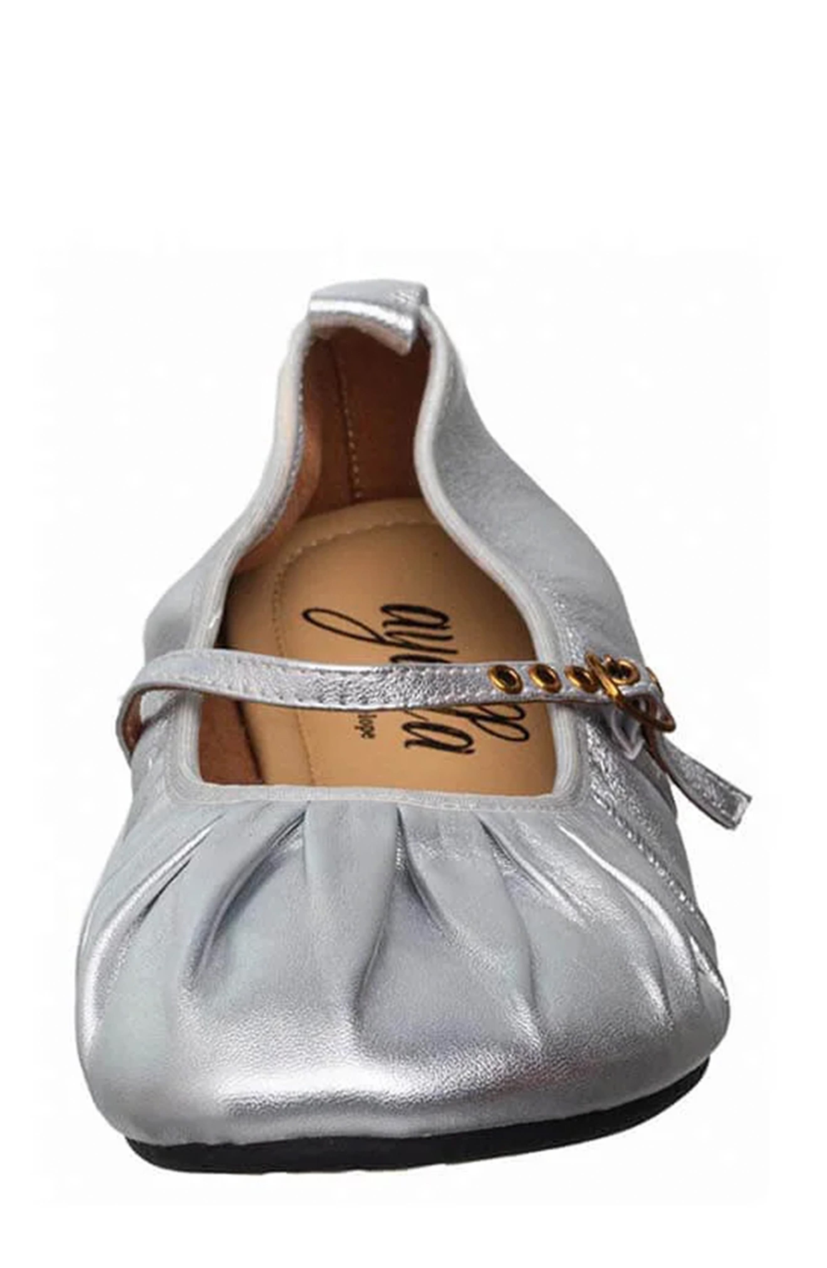 Mila Ballet Flat, Alternate, color, SILVER