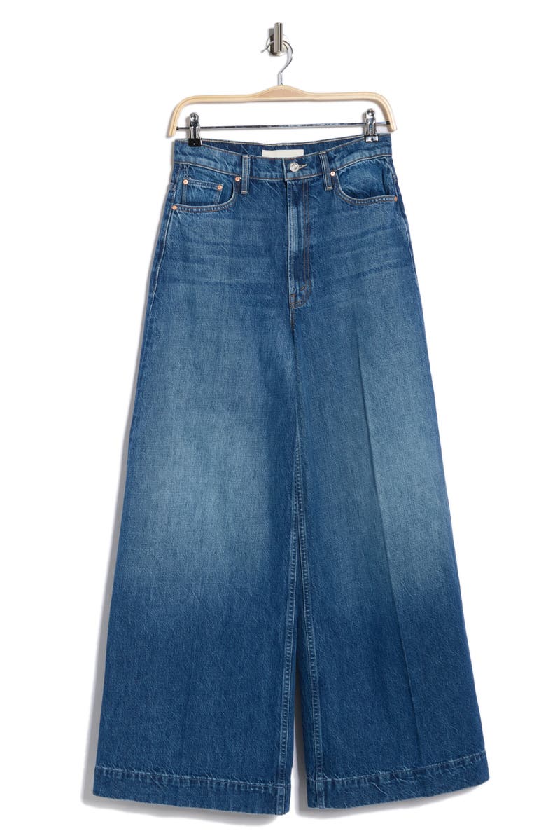 MOTHER The Headliner Sneak Super High Waist Wide Leg Jeans, Alternate, color, 