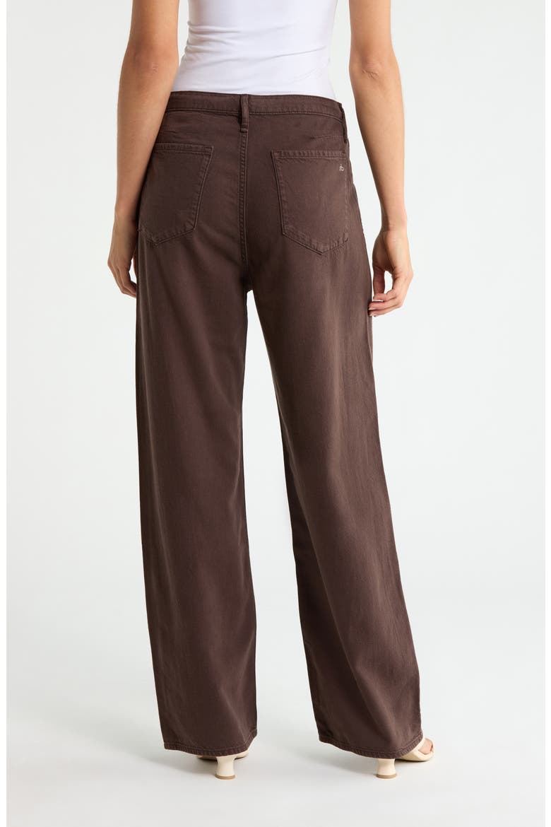 Featherweight Phoebe Drawstring Wide Leg Jeans, Alternate, color, DARK BROWN STONE