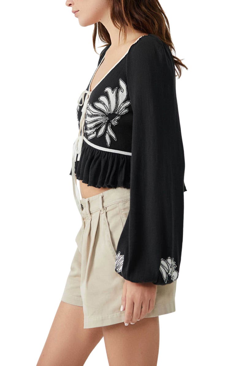 Free People Lookout Tie Front Front Top, Alternate, color, 