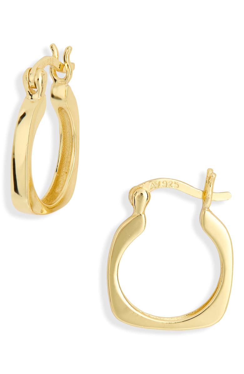 Argento Vivo Sterling Silver Hoop Earrings, Main, color, Gold