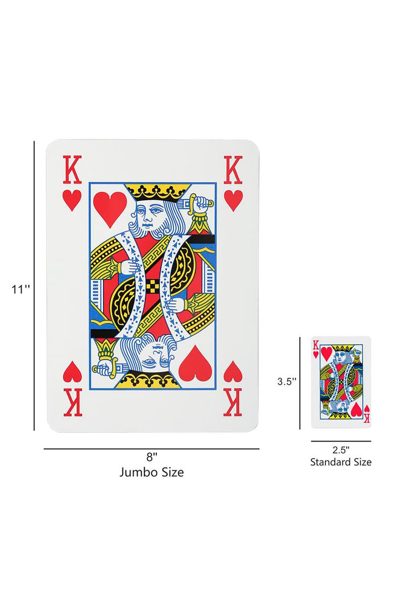 Trimate Jumbo Playing Cards, Alternate, color, Multicolored