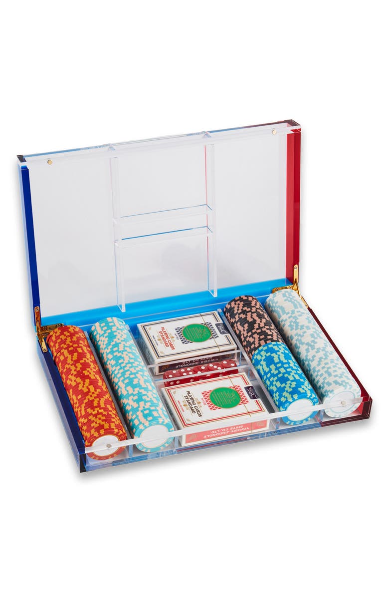 Bey-Berk Poker Set, Main, color, Blue Multi