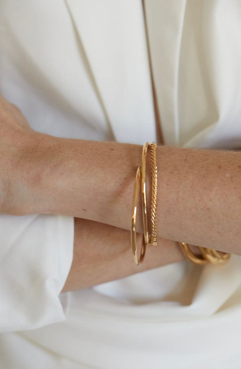 SOKO Uzi Set of 3 Bangle Bracelets, Alternate, color, Gold