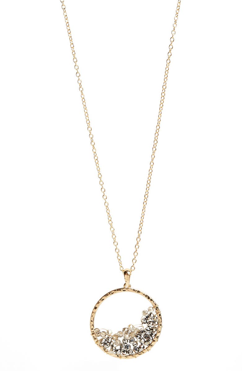 Panacea Beaded Circle Pendant Necklace, Alternate, color, 