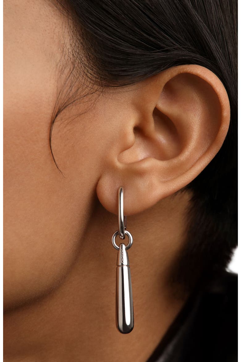 Large Jupiter Single Hoop, Alternate, color, Silver