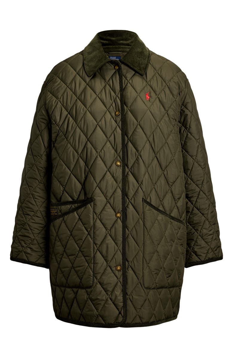 Polo Ralph Lauren Water Repellent Quilted Barn Jacket, Alternate, color, Ranger Green