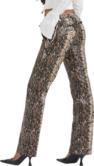 HOUSE OF CB Sernia Lace-Up Faux Leather Trousers | Nordstrom