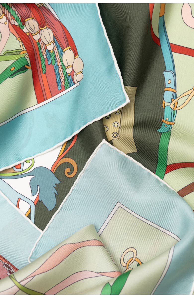 Elizabetta Sella Nobile - Silk Foulard for Women, Alternate, color, Green