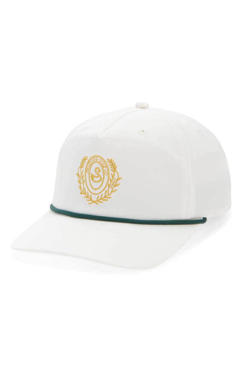 Swannies Victory Snapback Baseball Cap, Main, color, Vintage White
