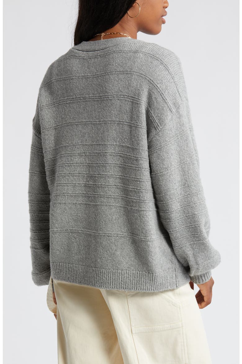 Everyday V-Neck Cotton Blend Cardigan, Alternate, color, GREY HEATHER