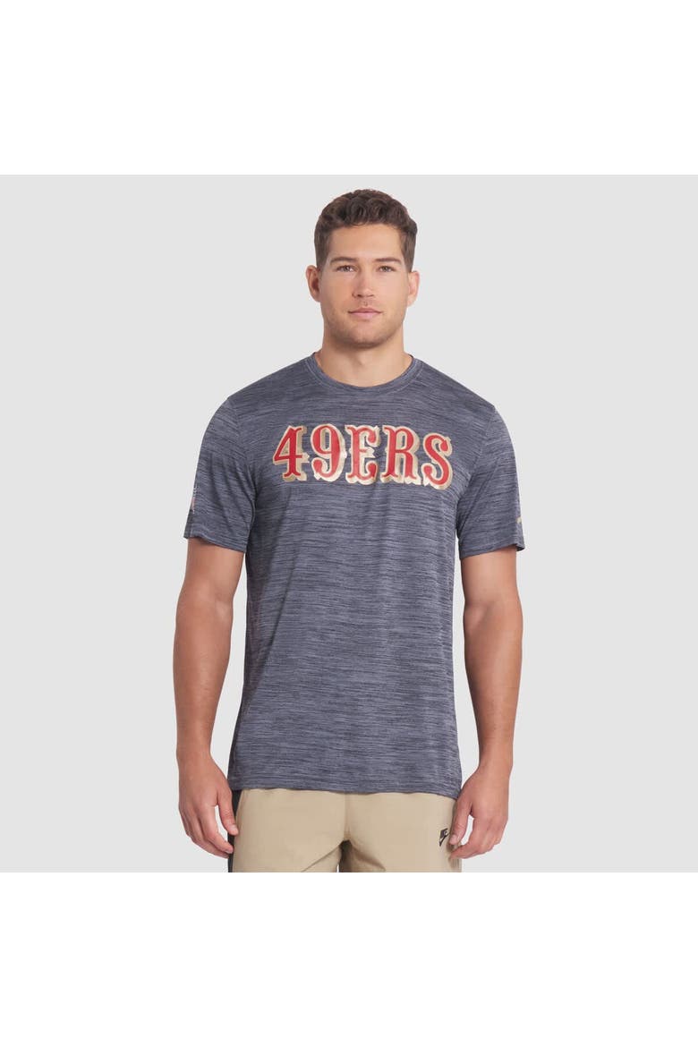 Men's Nike Black San Francisco 49ers 2025 Rivalries Collection Sideline Velocity Dri-FIT T-Shirt, Main, color, Black