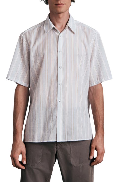 Dalton Stripe Short Sleeve Button-Up Shirt