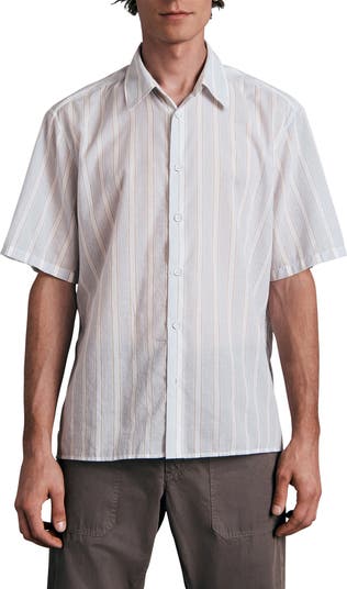 rag & bone Dalton Stripe Short Sleeve Button-Up Shirt