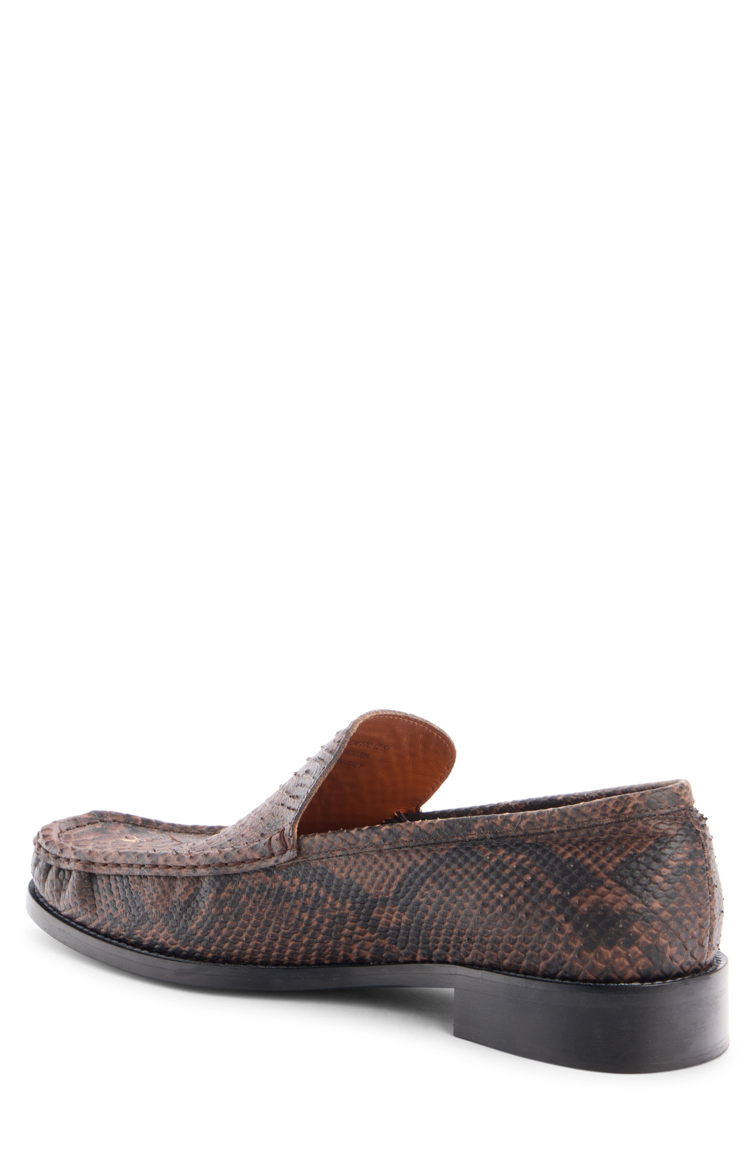 Acne Studios Python Print Loafer, Alternate, color, Brown