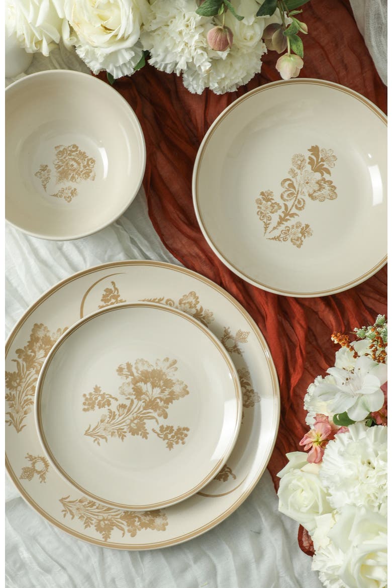 Opal Stoneware 32-Piece Dinnerware Set, Alternate, color, Beige