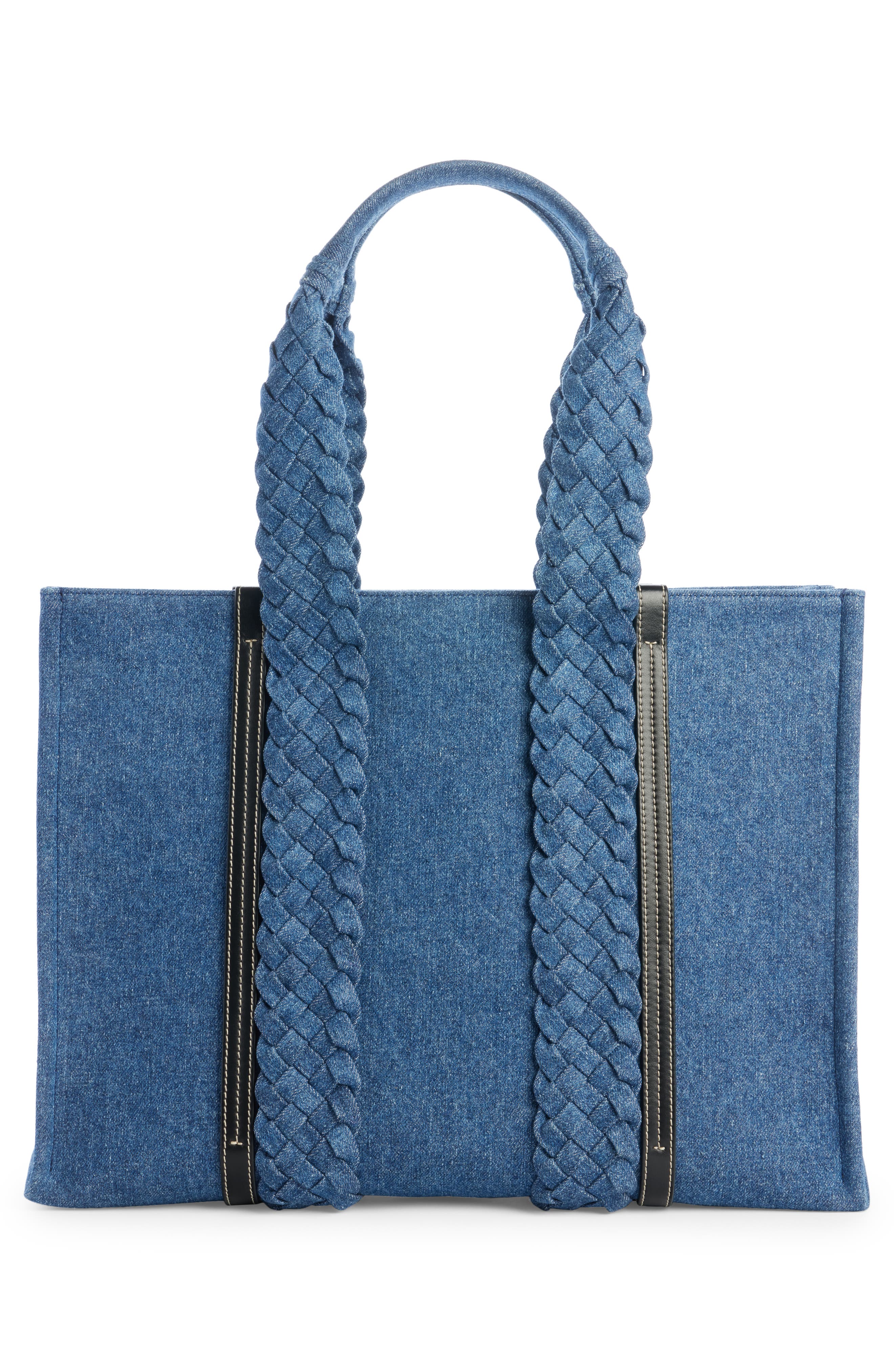 Chloé Large Woody Denim Tote, Alternate, color, 