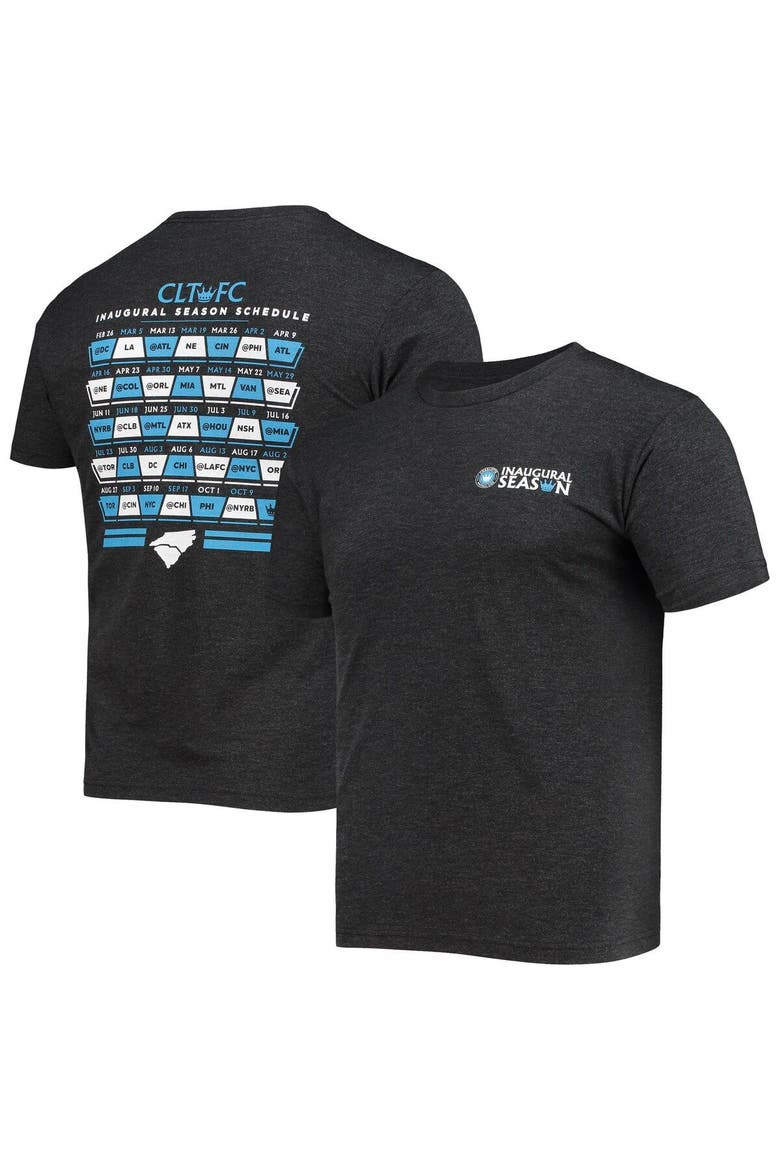 Men's Black Charlotte FC Inaugural Season Tri-Blend T-Shirt, Main, color, Black